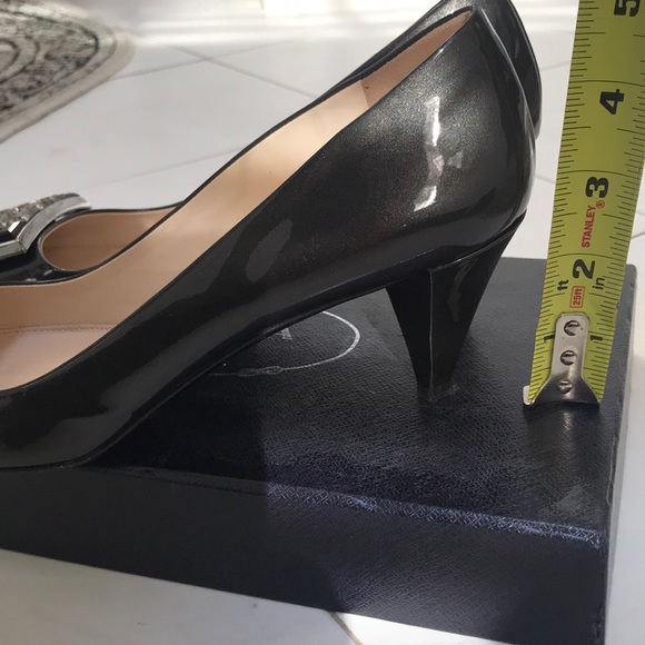 Prada Taffetas Glamour Pumps Grafite Color Size 38 - Picture 5 of 10